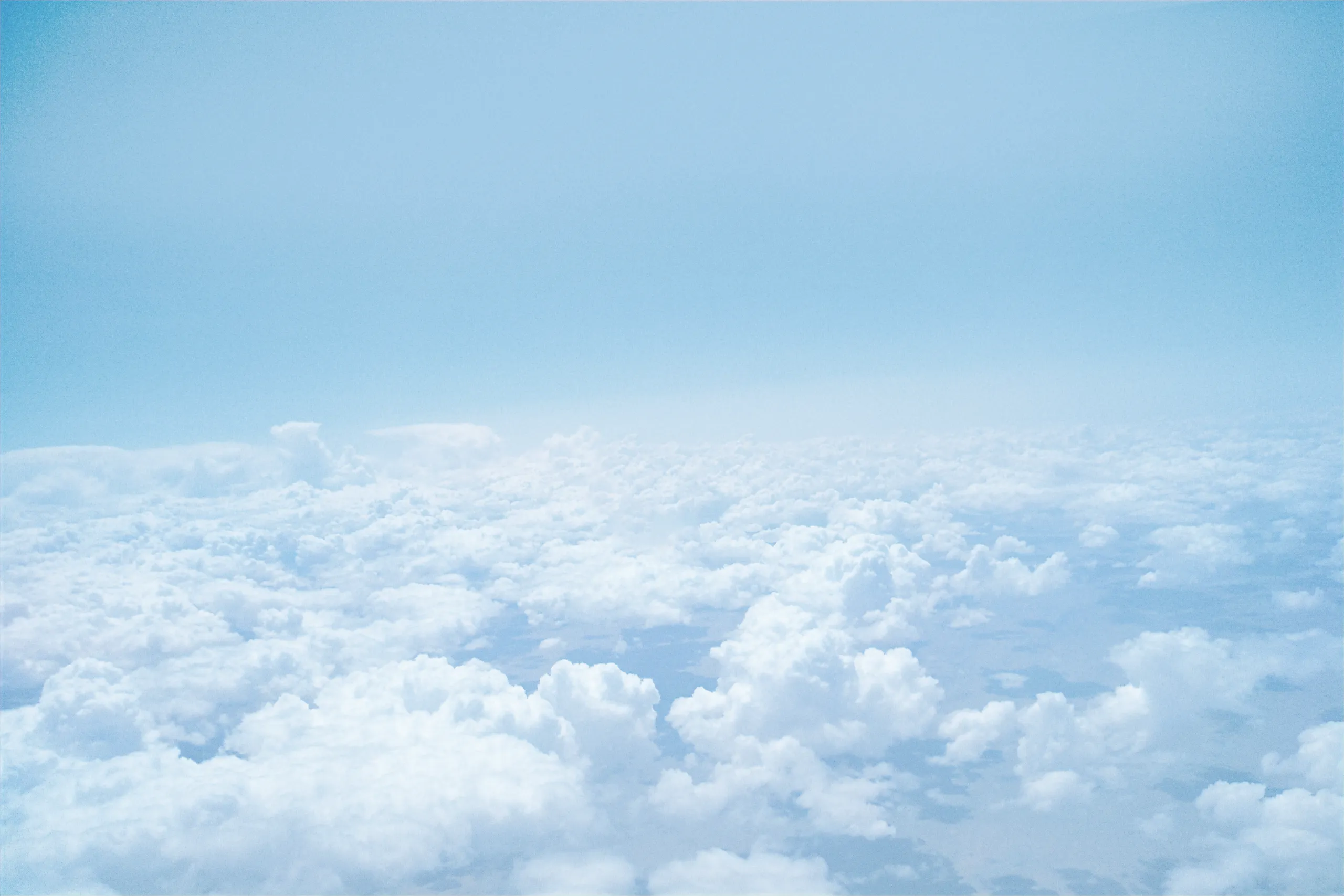 Wolkendecke aus der Luft